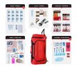 2 Person Comfort Survival Kit, Rolling Bag, Red