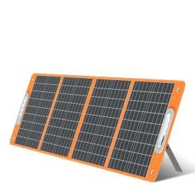 100W 18V Portable Solar Panel;  Flashfish Foldable Solar Charger with  5V USB 18V DC Output Type-C Output Compatible with Portable Generator;  Smartph