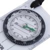 GOXAWEE Outdoor Backpacking Transparent Plastic Compass Tool For Camping; Hiking; Proportional Footprint Travel Military Compass With MM And INCH Rule