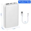 10000mAh Portable Charger Battery Pack for Heated Blanket Vest Jacket Power Bank with Type-C USB Cable Fit For IOSPhone 14 Android And More 5V/2A DC12