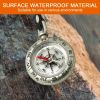 Mini Waterproof Shockproof Compass With Keychain; Emergency Survival Equipment For Outdoor Hiking Camping Adventure