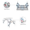 One Piece Folding Table and Chair Aluminum Alloy--YS