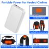 10000mAh Portable Charger Battery Pack for Heated Blanket Vest Jacket Power Bank with Type-C USB Cable Fit For IOSPhone 14 Android And More 5V/2A DC12