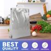 Pack of 5 Metallic Reusable Hot Or Cold Insulated Thermal Cooler Bags 13 x 19 x 7.5 Food; Lunch; Storage Thermal Carry Bags 13x19x7.5 Grocery; Fruit;