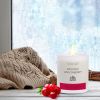 Soy Wax Candle in Glass Jar Frosted Lingonberry Clean Burn up to 80 Hours Handmade in USA Natural and Safe by Relaxcation 10 oz