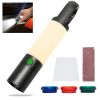 Wanjo 2-in-1 1000LM Portable Led Flashlight and Rechargeable Camping Lights with 7 Lighting Modes and Tricolor Lampshade with Carry Bag