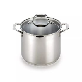 6qt Stock Pot with Lid, Simply Cook Stainless Steel Cookware (Color: Stainless Steel)